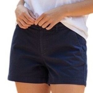 GAP City Shorts Women's 6 Navy Blue Stretch Cotton Chino Coastal Preppy‎ Casual